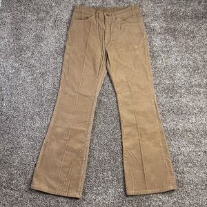 Vintage 70s Levis 646 Corduroy Pants Mens Size 32x30 Brown Bootcut Flare Talon
